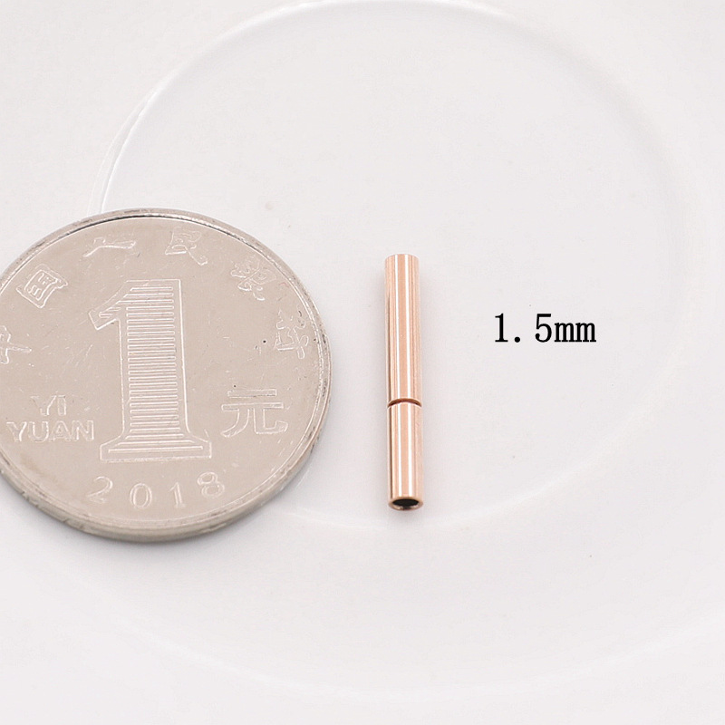 rose gold color plated 1.5mm inner hole