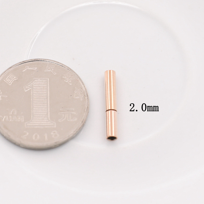 rose gold color plated 2mm inner hole