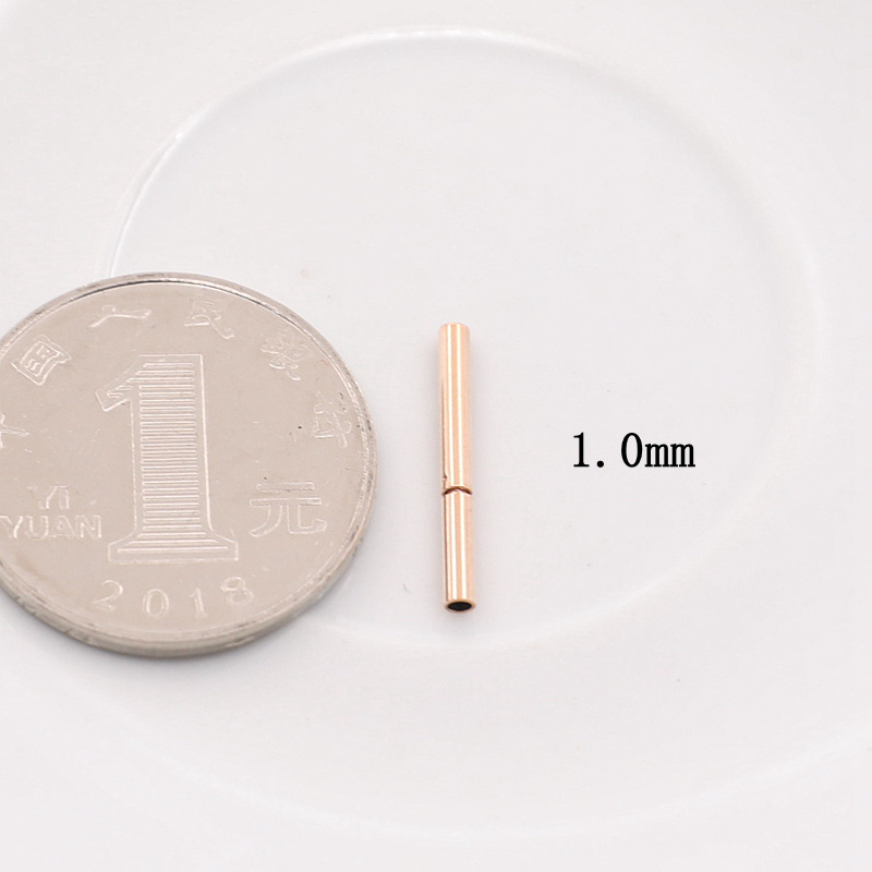 14:rose gold color plated 1mm