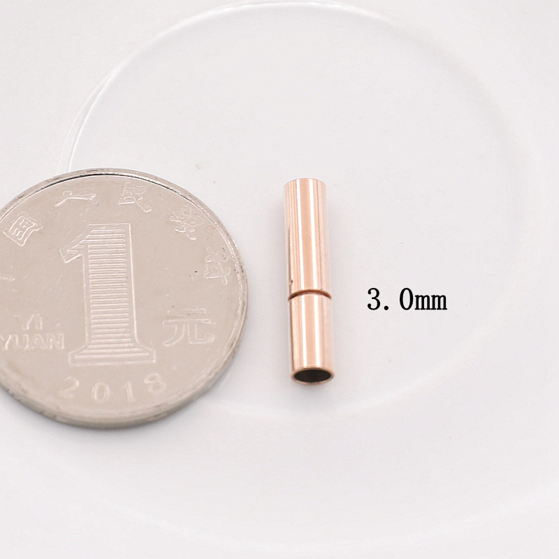 17:rose gold color plated 3mm