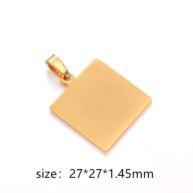 gold color plated, 27x27x1.45mm