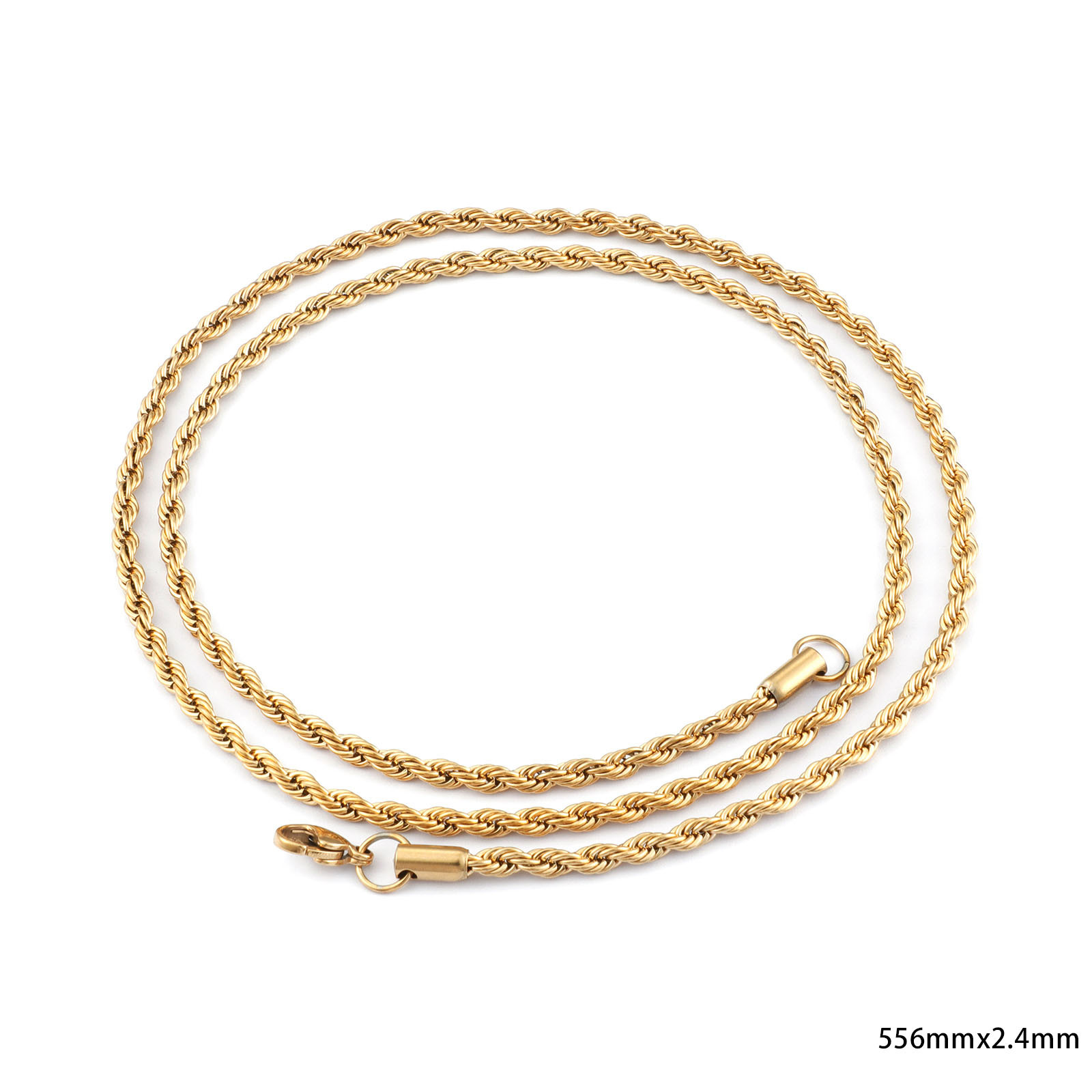 gold color plated , 2.4mm , Length:556mm