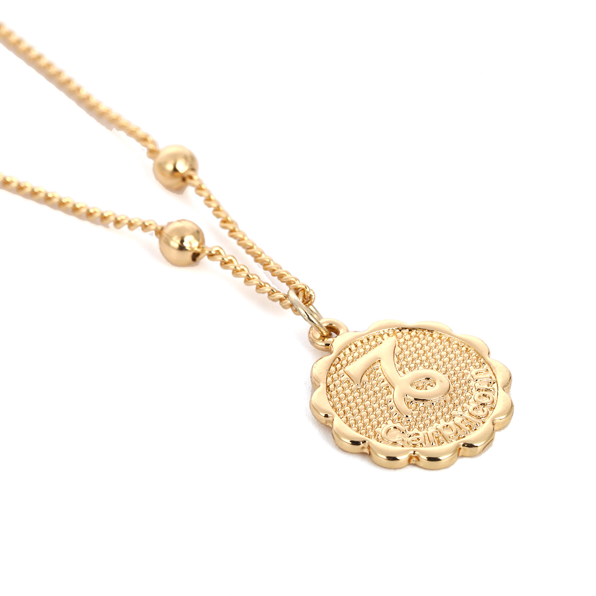 Capricorn gold color plated