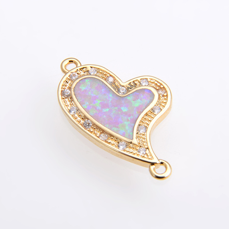 pink opal gold color plated