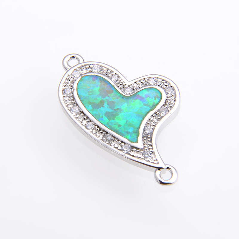 green opal platinum color plated