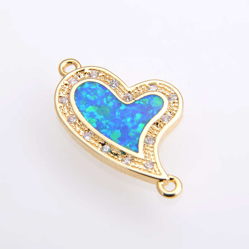 blue opal gold color plated