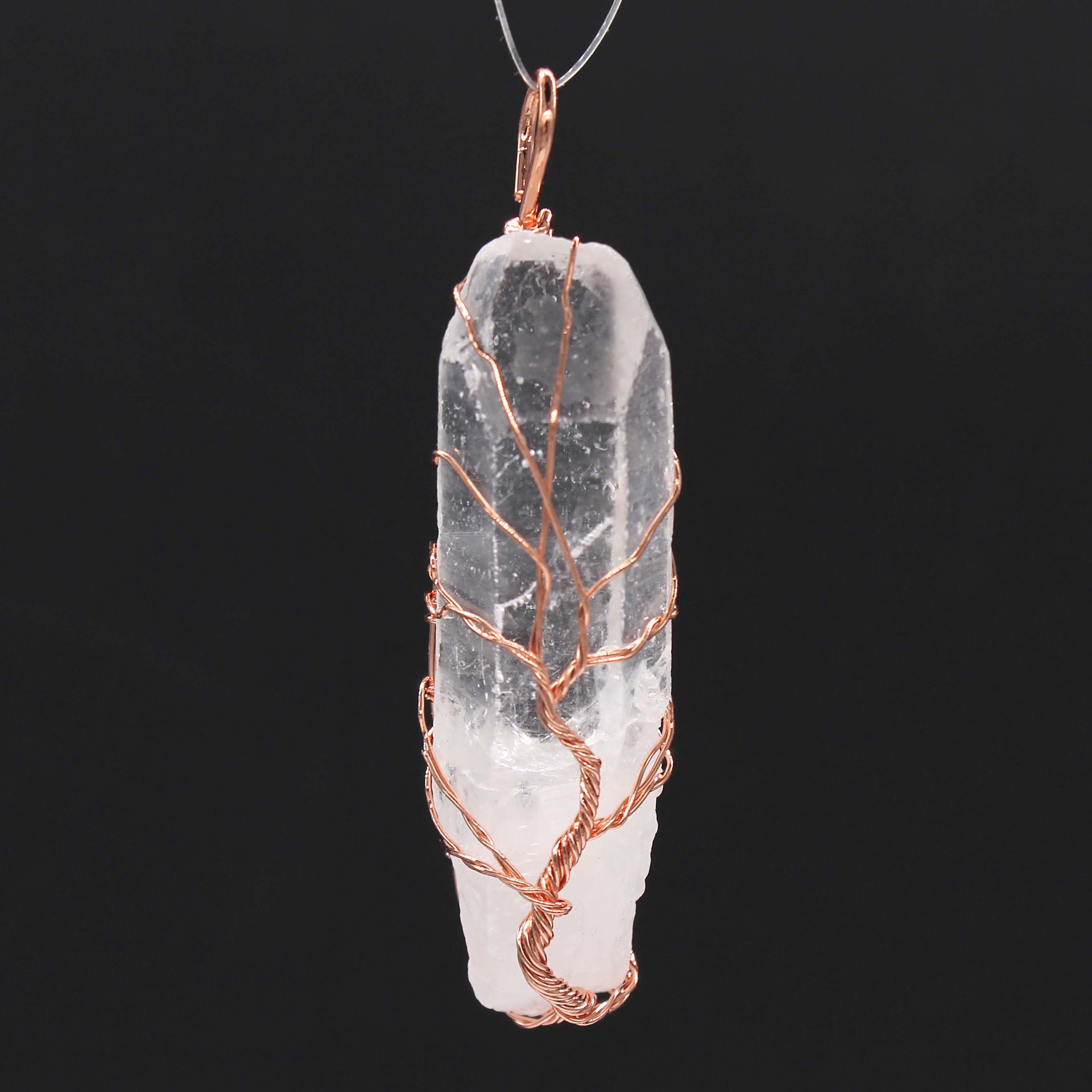 3:rose gold color plated with Clear Quartz