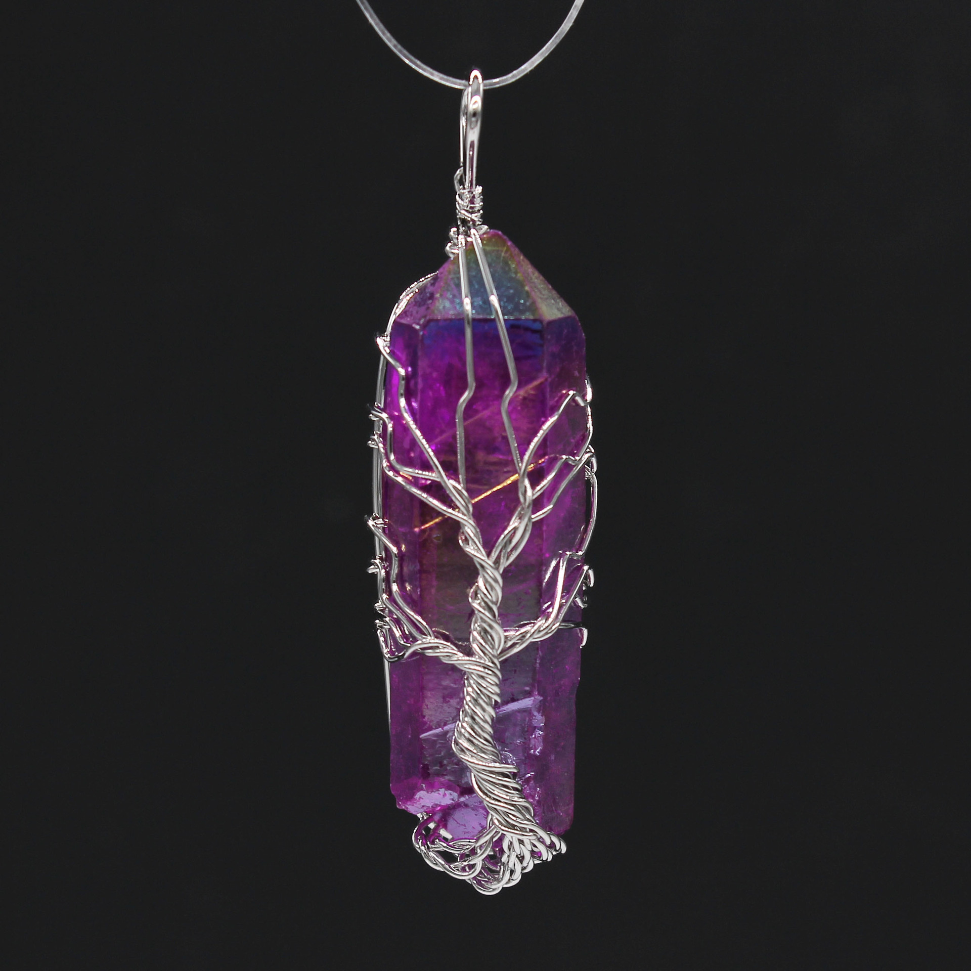 silver color plated with purple