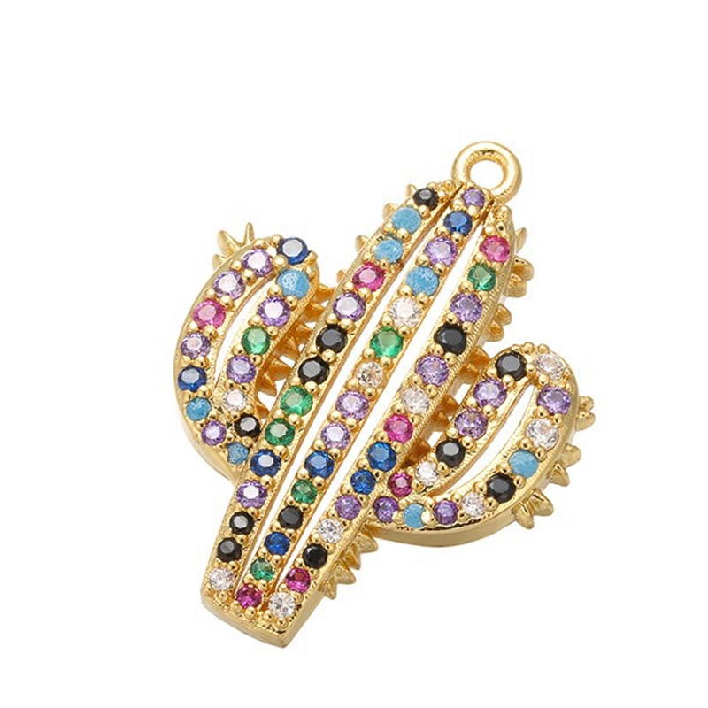  gold color plated with colorful rhinestone