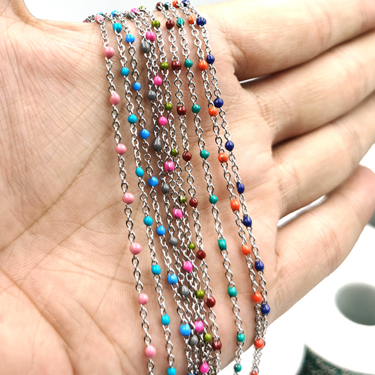 1:color preserve steel color plated chain