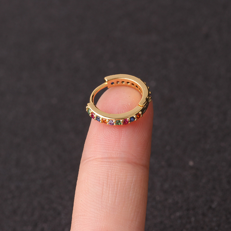 gold color plated with colorful CZ