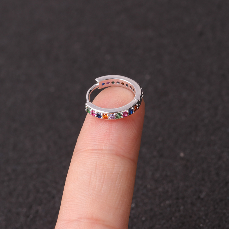 silver color plated with colorful CZ