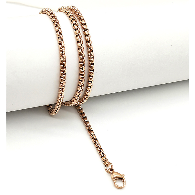 70cm rose gold color plated