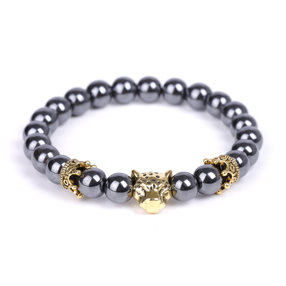 Hematite and leopard and crown