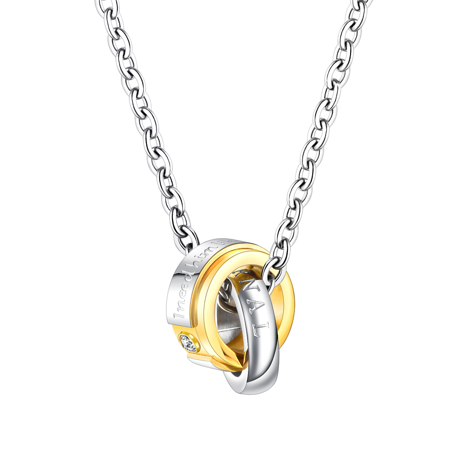 Golden women's pendant + matching chain (with GL62