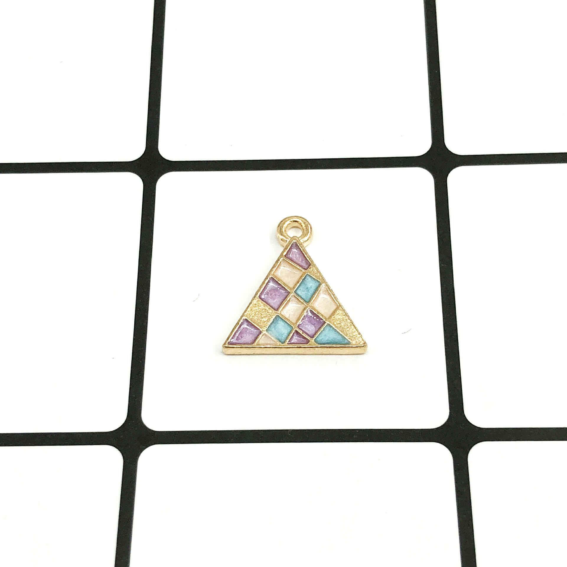 Purple triangle,16x17mm