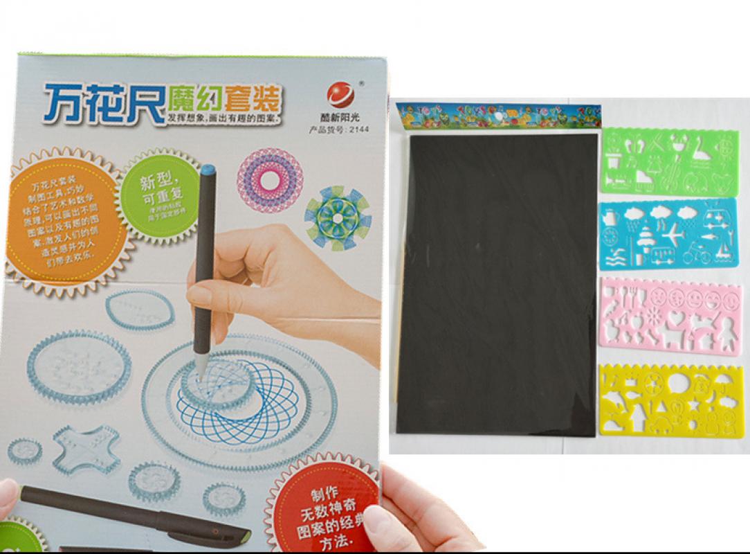 27 pieces set / 4 drawing boards / scraping paper