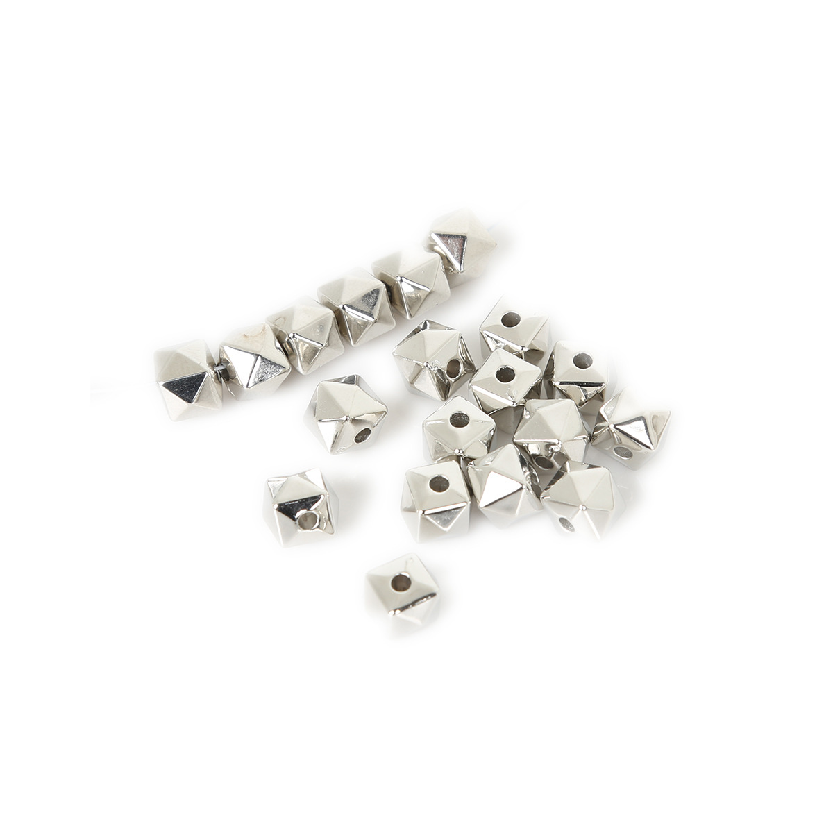 White K square beads 8 x 8 mm approximately 100 beads per pack