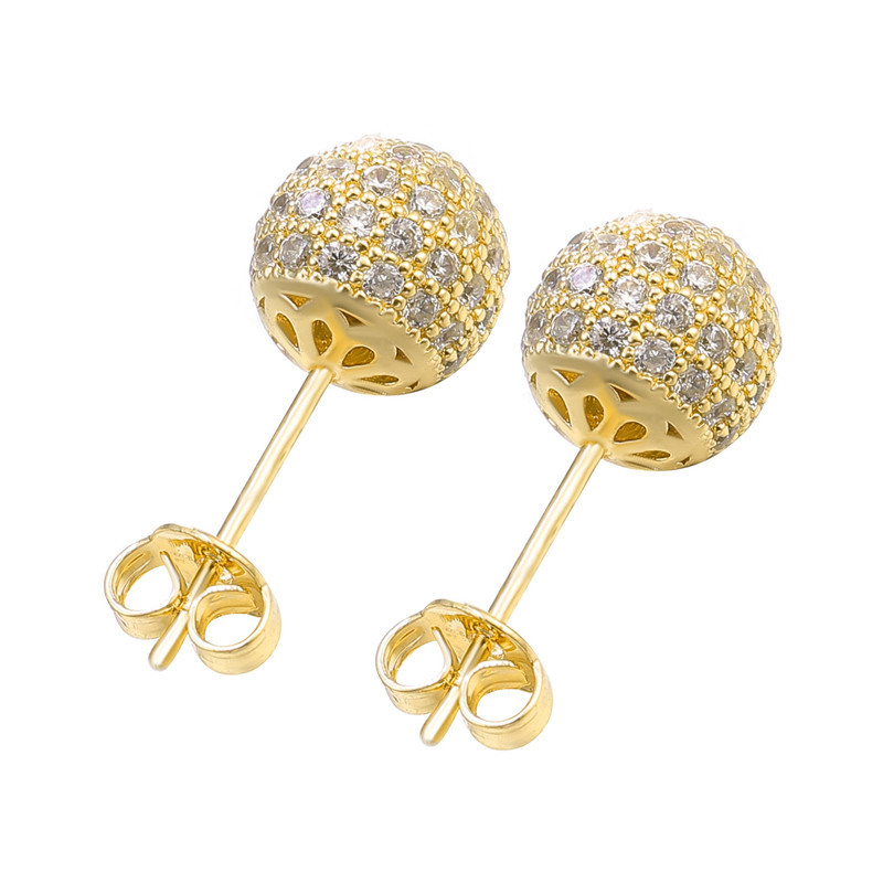 Gold white ZIRCONIUM-6MM (with earplug)