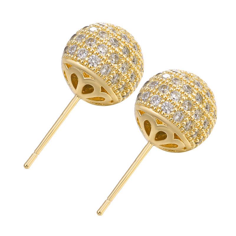 Gold white ZIRCONIUM-10MM (with earplug)