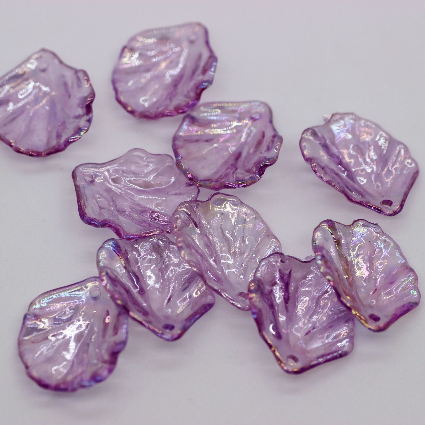 Small 15 x 17 mm transparent purple