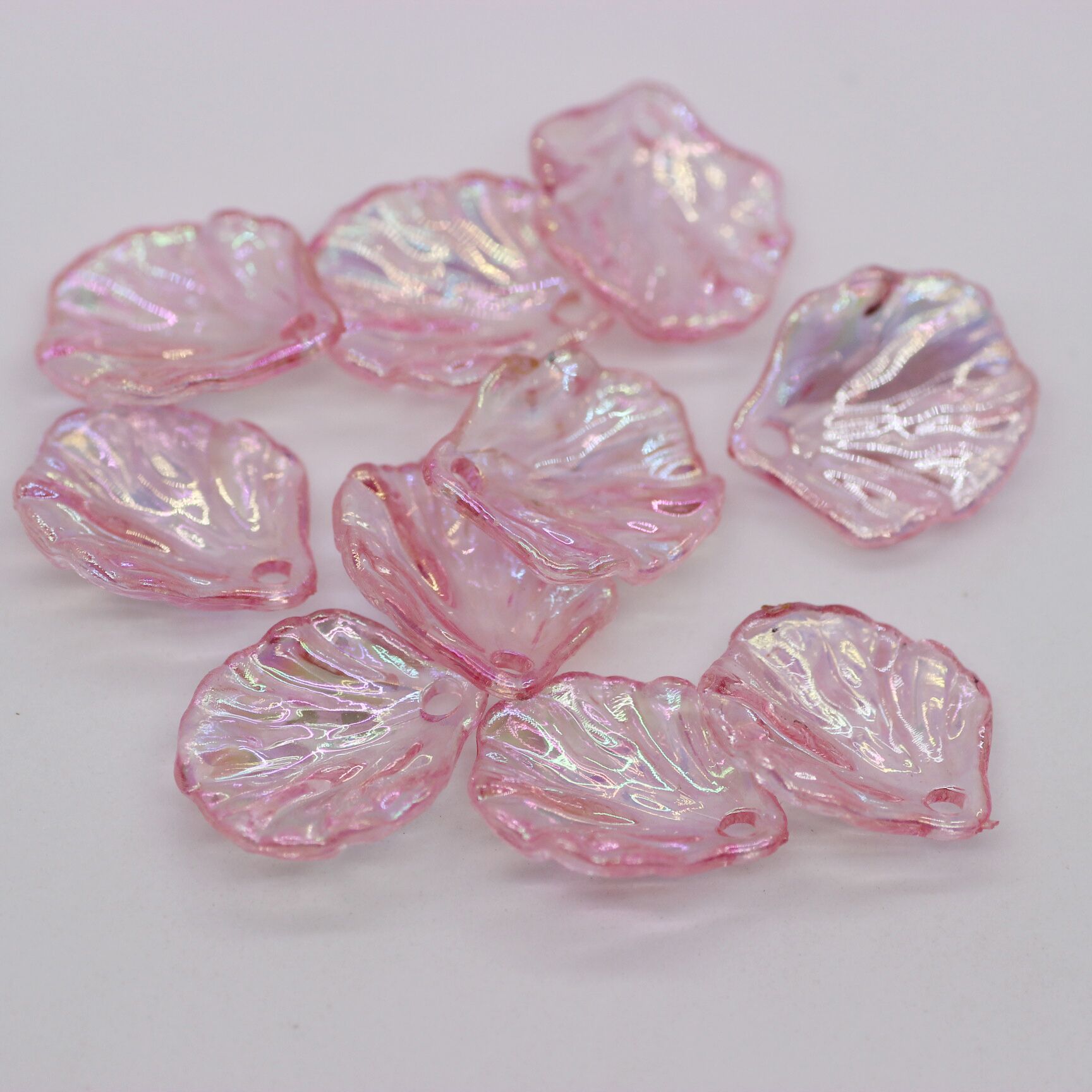 Small 15 x 17 mm clear pink