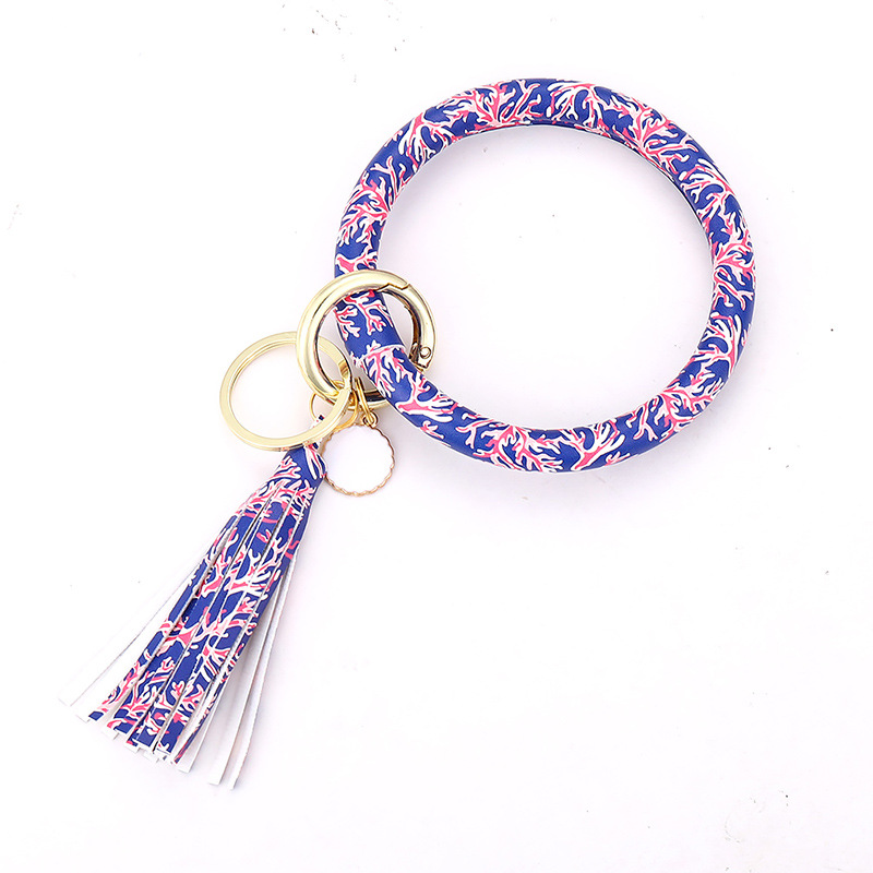 1:Blue, red and white bough, bracelet, key ring