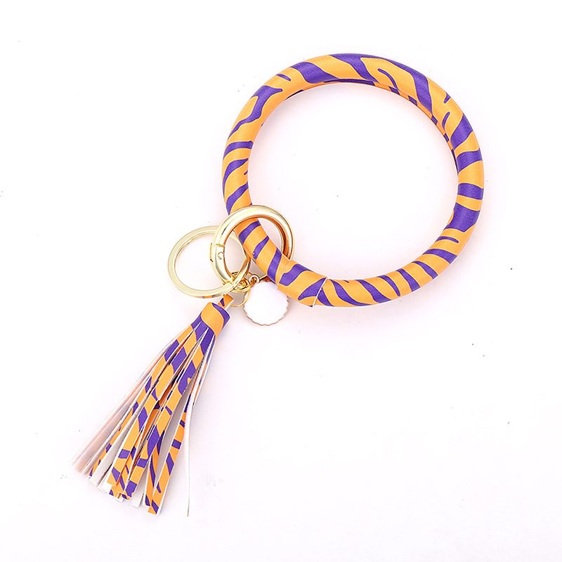 Yellow, purple, Yellow, two-color Bracelet, key chain