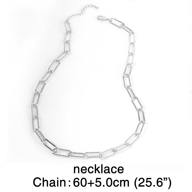 silver necklace 60CM