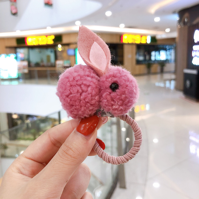 Pink Bunny Scrunchie