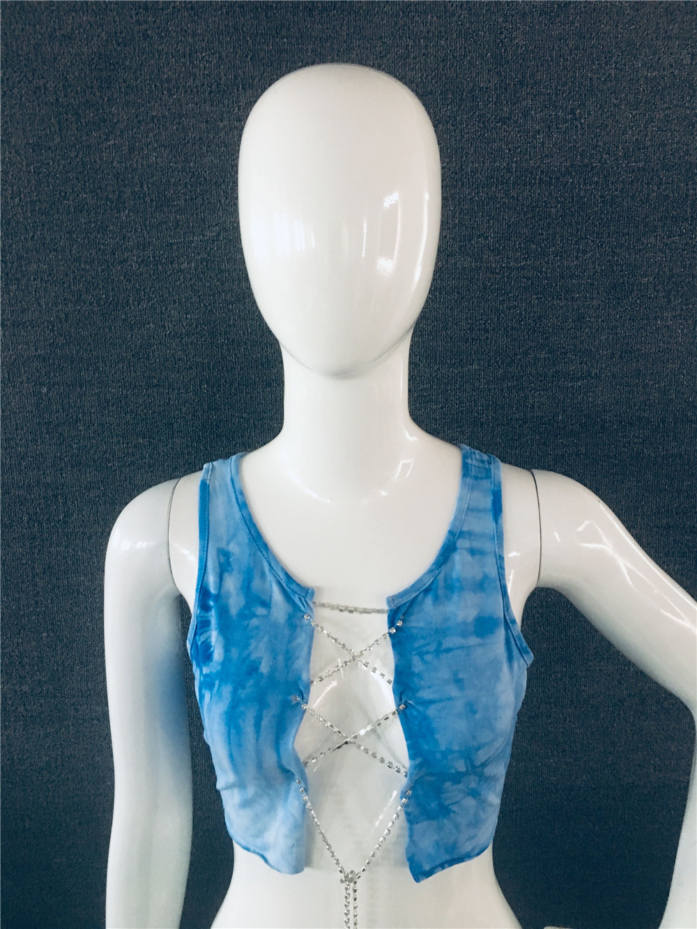 Blue tie-dye(With drill chain)