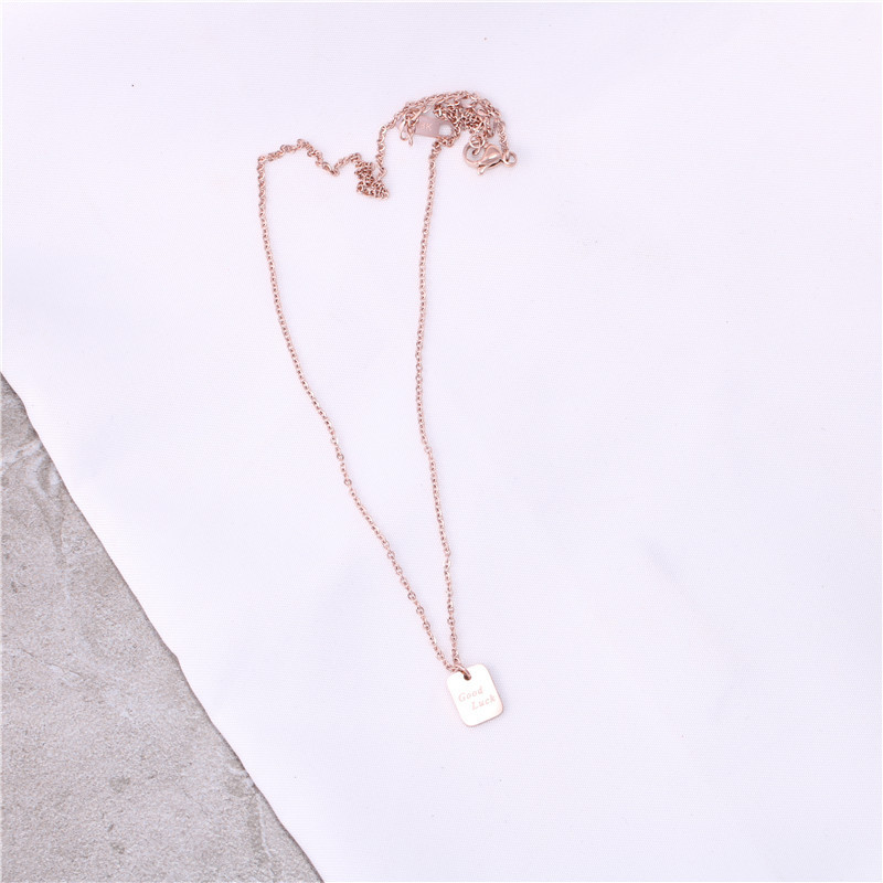 rose gold color necklace-41cm