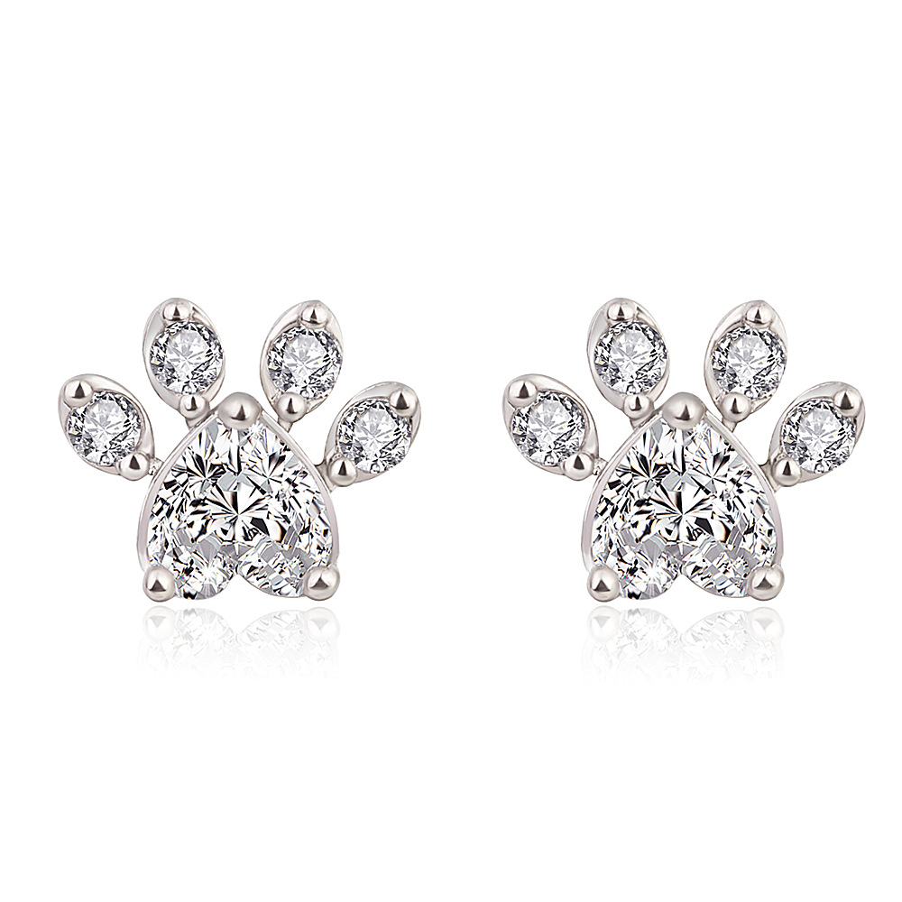 Earrings [ white diamond white gold ]