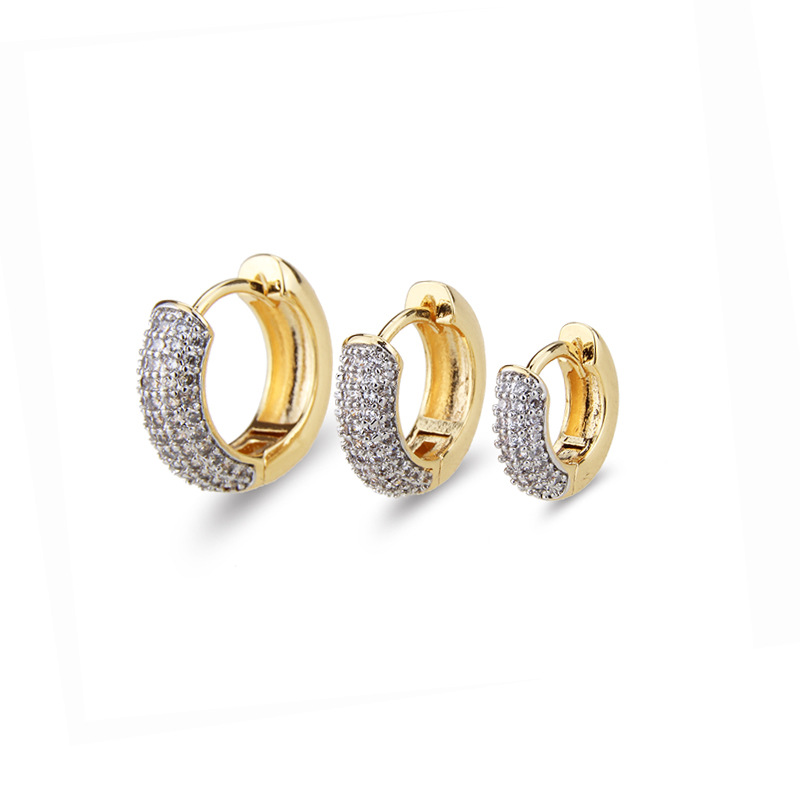 1:Small size gold-plated white zirconium