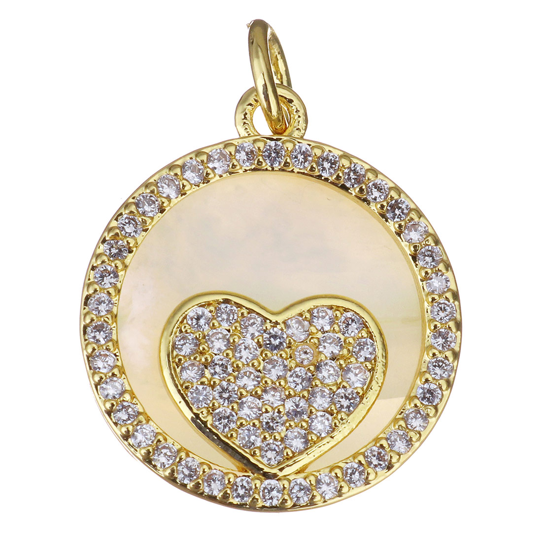  gold color with crystal cubic zirconia