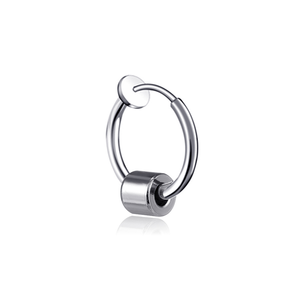 4:steel color ear clip