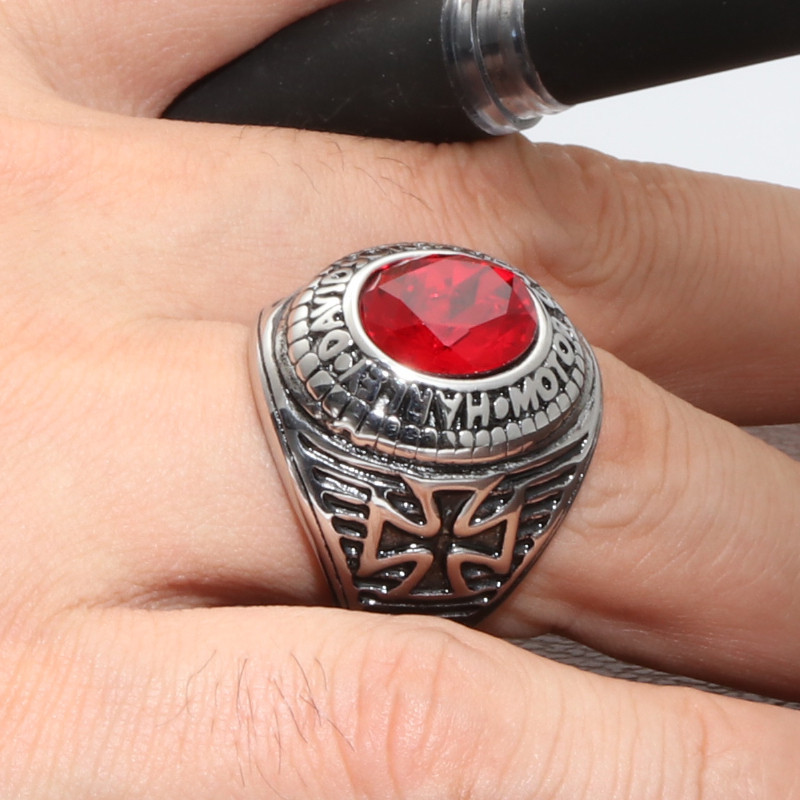 Silver ruby ring ring number 10