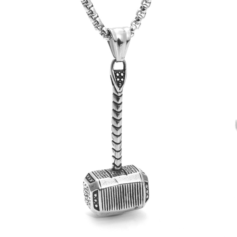 Silver pendant with 3.0x60cm square pearl chain