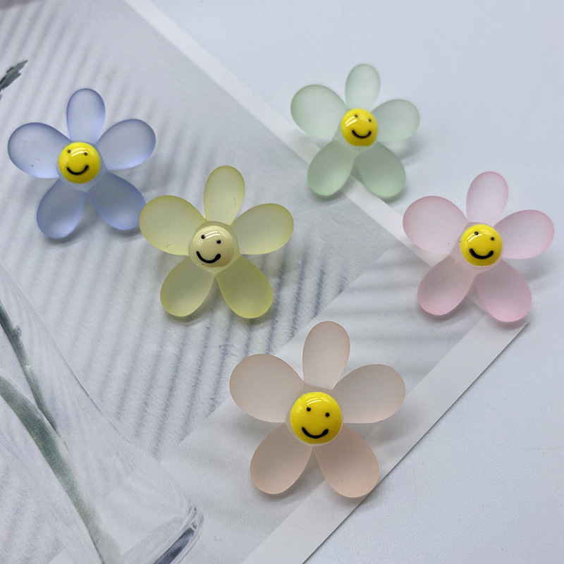 Transparent rubber smiley mixed color