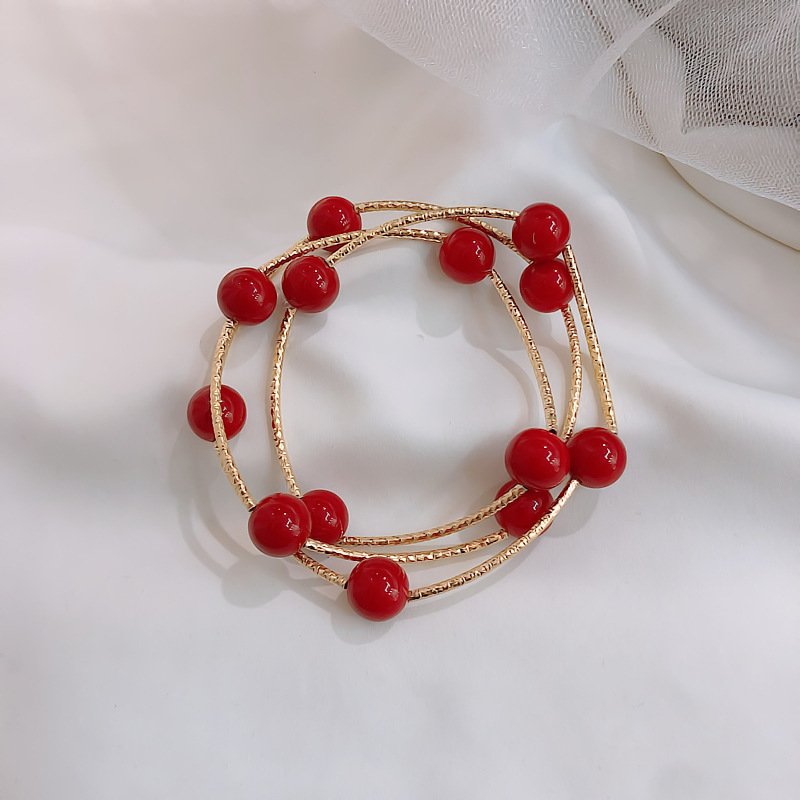 2:Red, Pearl Bracelet