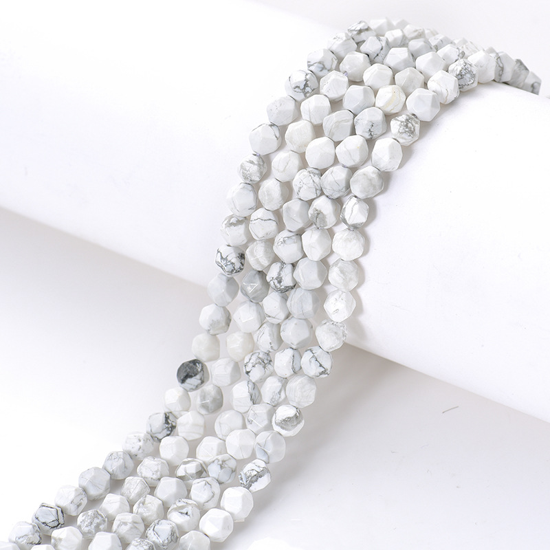 White Turquoise, 6mm（About 63 PCS/Strand）