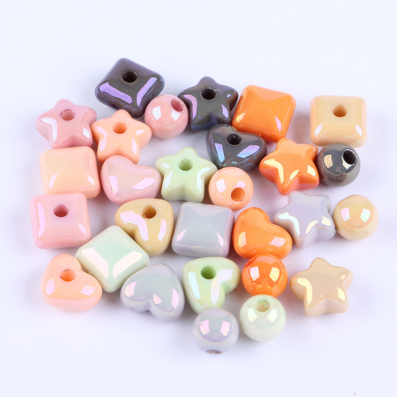 Mixed color single hole (round beads)