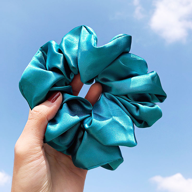 3 # Turquoise scrunchie