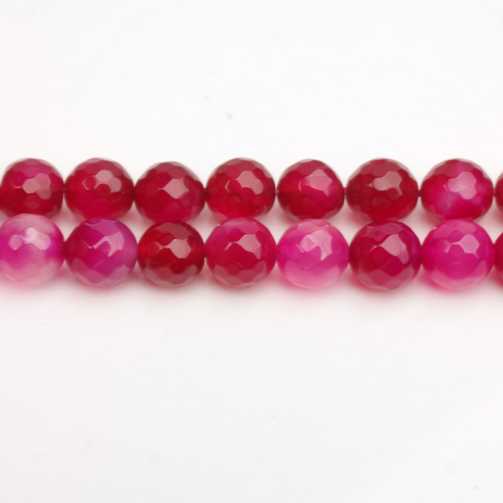 Rose Red Agate ball beads