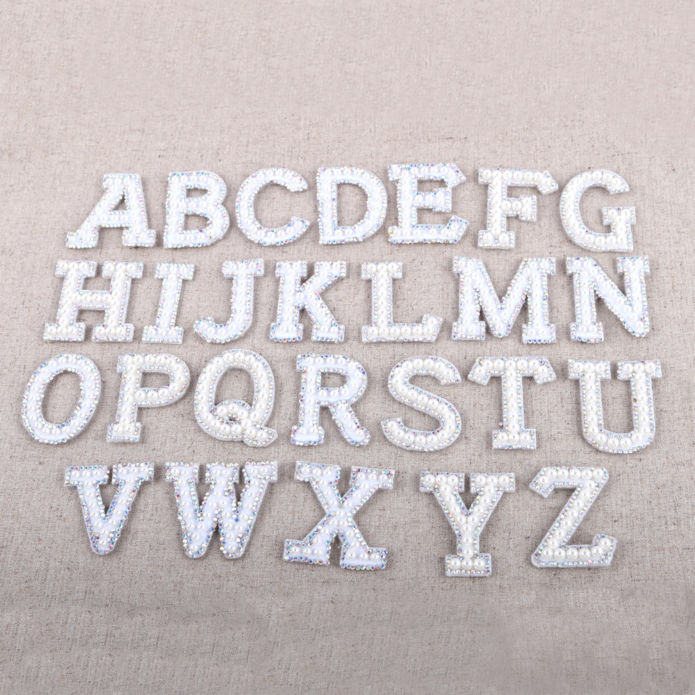 Pearl lettering cloth patch