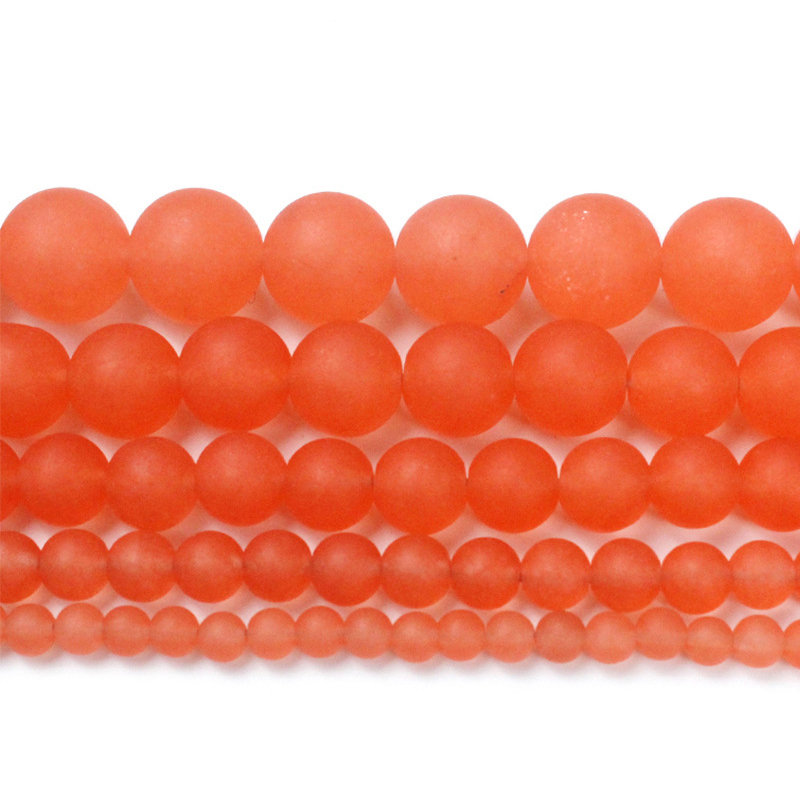 orange red,4mm（About 90 PC/Strand）