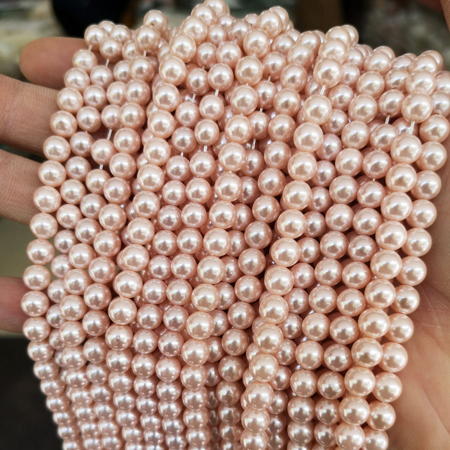 7A, pink beading
