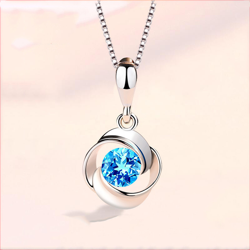 Blue Diamond (pendant without chain)999 feet silve