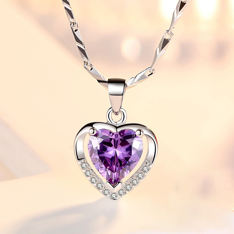 Purple Diamond (excluding chain)925 silver