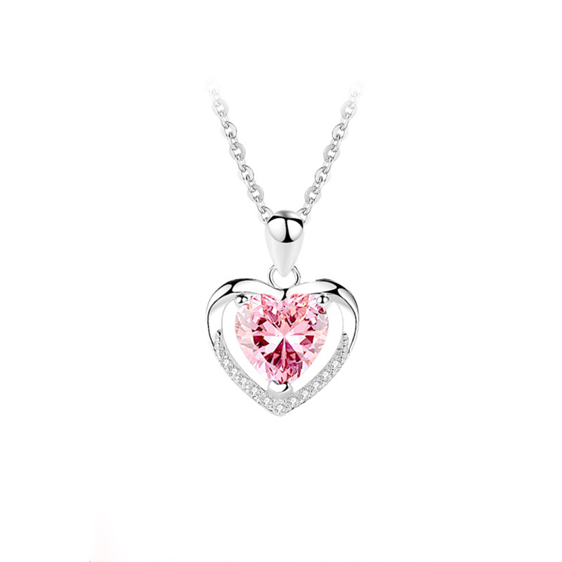 Pink diamond (excluding chain)925 silver